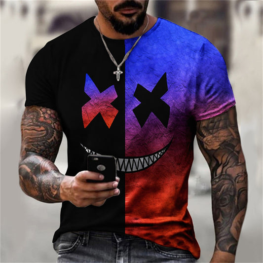 T Shirt For Men XXOO Pattern Graphic